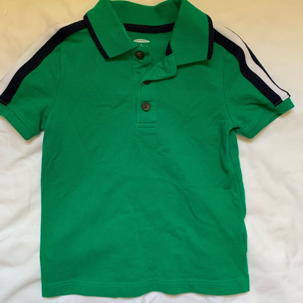 Old Navy 2t polo - green, navy and white